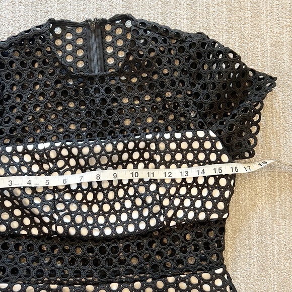 ALEXIS Cinthia Short-sleeve Eyelet Mesh Mini Dress - Picture 10 of 12